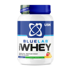 Сироватковий протеїн, Blue Lab 100% Whey, USN, 908 г (Тропічний смузі)