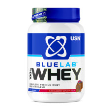 Сывороточный протеин, Blue Lab 100% Whey, USN, 908 г (Шоколадно-черничный торт)