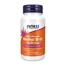 Витамины и минералы, Methyl B-12 10000 mcg, NOW, 60 пастилок