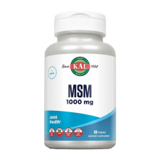 Для суставов и связок, MSM 1000 mg, KAL, 80 таблеток