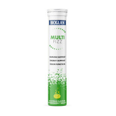 Вітаміни та мінерали, Multi Fizz, Bioglan, 20 шипучих таблеток (Тропічні фрукти)