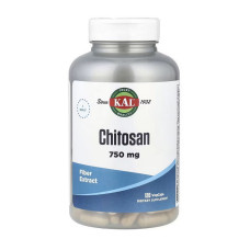 Жиросжигатель, Chitosan 750 mg, KAL, 120 капсул