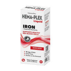 Добавка для здоровья, Hema-Plex Liquid Iron, Natures Plus, 250 мл (Ягодный микс)