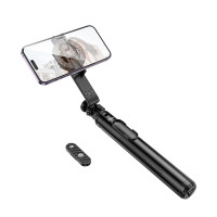 Селфі-трипод HOCO K25 Sherkhan magnetic aluminum alloy live broadcast holder (150сm) Black