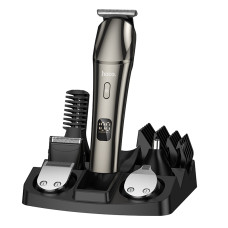 Машинка для стрижки HOCO HP26 600 mAh. IPX6. Multi-function electric clipper grooming set Metal Gray