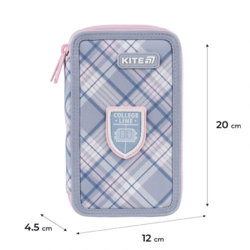 Пенал Kite 2 від., без наповнення 623 College Line Girl