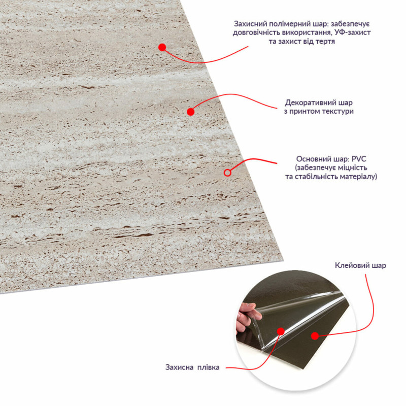 Самоклеюча LVT плитка 457х457х1.5мм (D) SW-00002461
