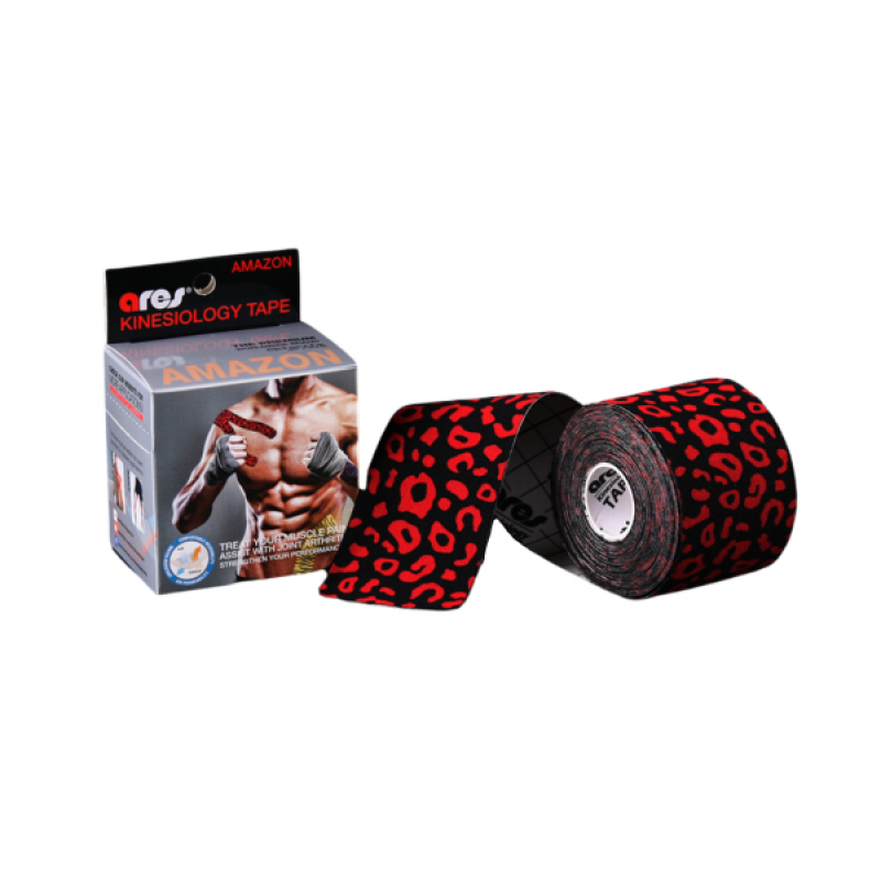 Кінезіо тейп Ares Amazon 5см х 5м Леопард