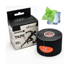 Кінезіо тейп Kindmax Menthol 5см х 5м Черный
