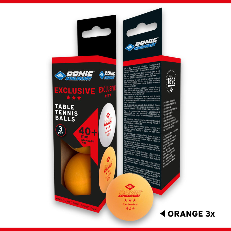 М'ячі Donic EXCLUSIVE Advantgarde 3* 40+ 3шт