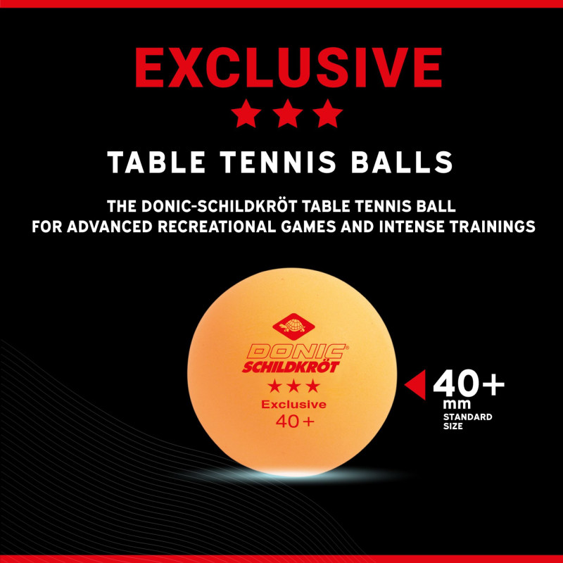 М'ячі Donic EXCLUSIVE Advantgarde 3* 40+ 3шт