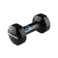 Гантеля вінілова LivePro Studio Dumbbell, 5 кг, сталь/вініл, чорна