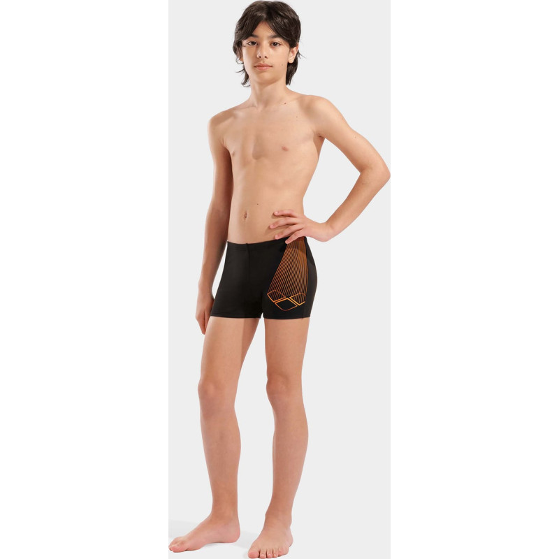 Плавки-шорти для хлопчиків Arena BRIGHT SWIM SHORT чорний, помаранчевий Діт 140 см