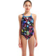 Купальник закритий для дівчат Arena GRAFFITI SWIMSUIT LIGHT DROP B