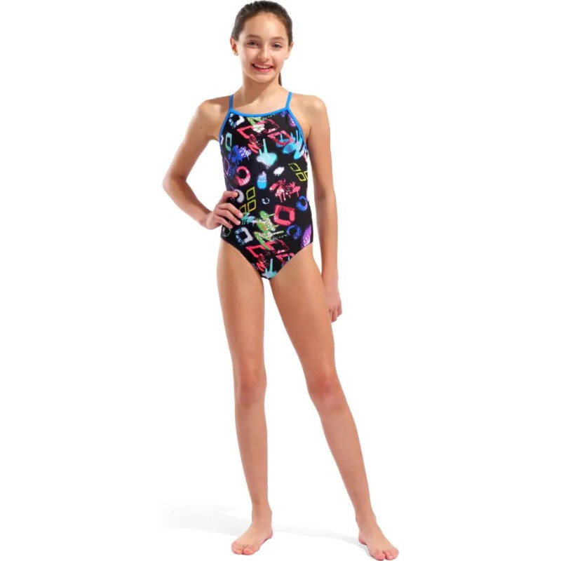 Купальник закритий для дівчат Arena GRAFFITI SWIMSUIT LIGHT DROP B