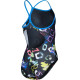 Купальник закритий для дівчат Arena GRAFFITI SWIMSUIT LIGHT DROP B