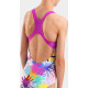 Купальник закритий для дівчат Arena SPRAYING SWIMSUIT SWIM PRO BAC білий, рожевий Діт 116 см