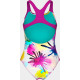 Купальник закритий для дівчат Arena SPRAYING SWIMSUIT SWIM PRO BAC білий, рожевий Діт 116 см