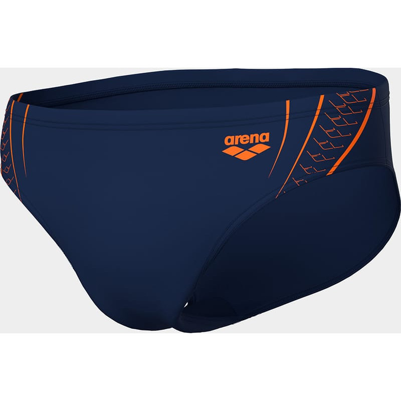 Плавки-сліпи для чоловіків Arena DOUBLE GRAPHIC SWIM BRIEFS темно-синій, помаранчевий Чол 95