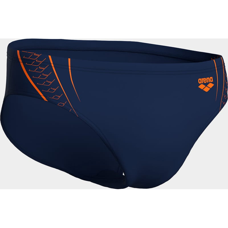 Плавки-сліпи для чоловіків Arena DOUBLE GRAPHIC SWIM BRIEFS темно-синій, помаранчевий Чол 95