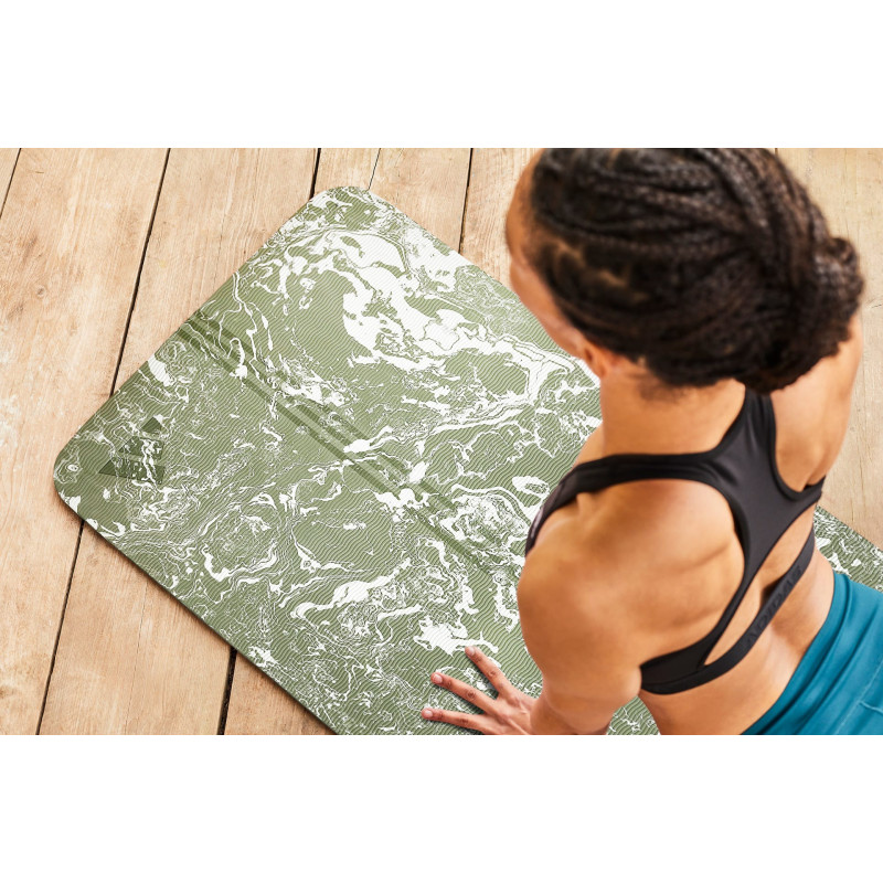 Килимок для йоги Adidas Camo Yoga Matte зелений Уні 176 х 61 х 0,5 см