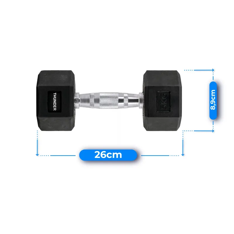 Гантель шестигранна THUNDER 5 кг