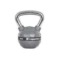 Гиря inSPORTline Kettlebell PU, 12 кг, сталь, хромована з поліуретановим покриттям