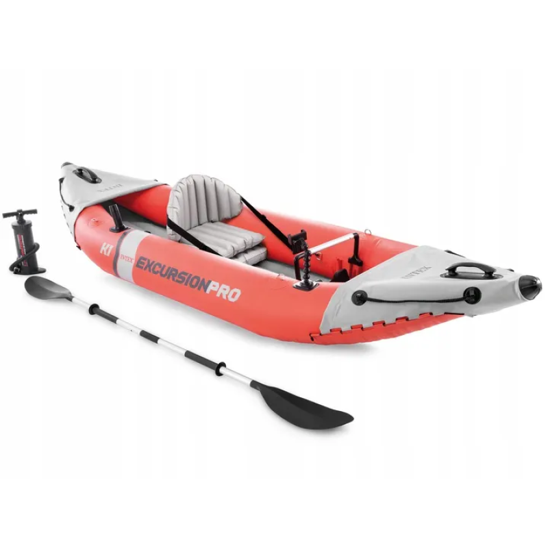 Каяк надувний Intex Excursion Pro K1 305 х 91 х 46 см, червоно-сірий