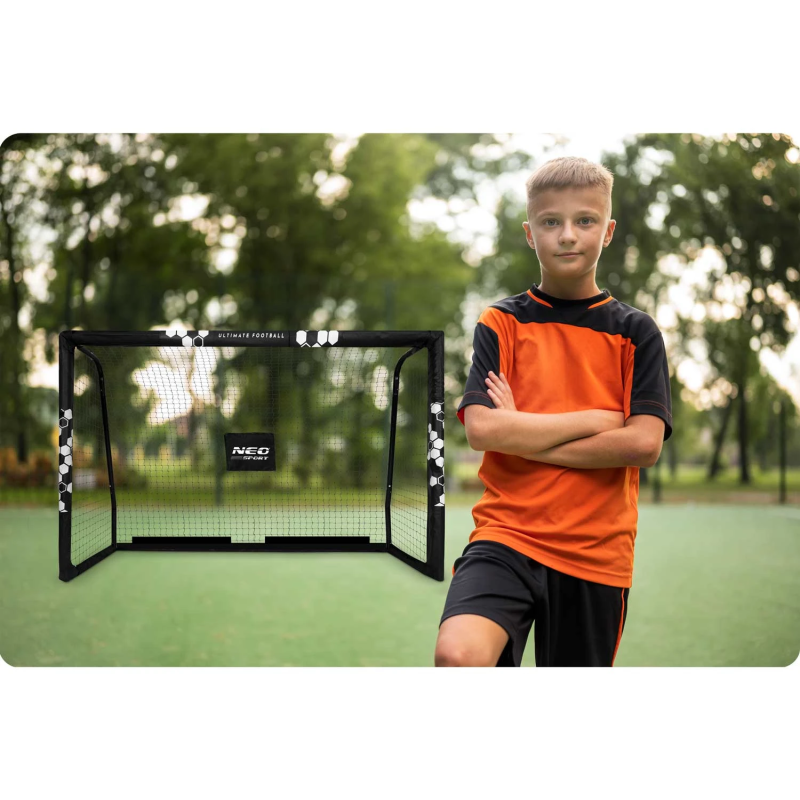 Ворота футбольні Neo-Sport NS-462 180 x 120 x 60 см, чорно-білі