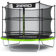 Батут ZIPRO Jump Pro, 252 см, оцинкованная сталь, чёрно-зелёный
