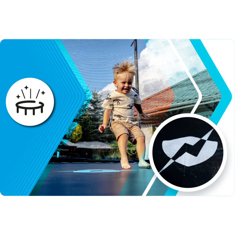 Батут THUNDER INSIDE ELITE з внутрішньою сіткою 6 футів 183 см чорний