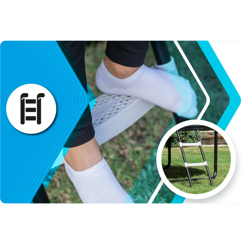 Батут THUNDER INSIDE ELITE з внутрішньою сіткою 6 футів 183 см чорний