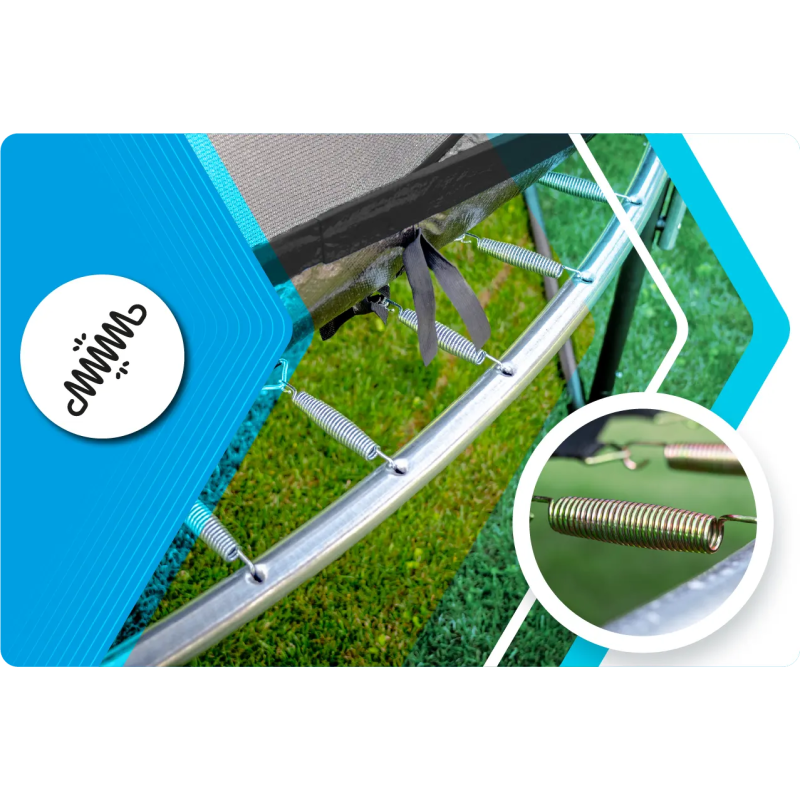 Батут THUNDER INSIDE ELITE з внутрішньою сіткою 6 футів 183 см чорний