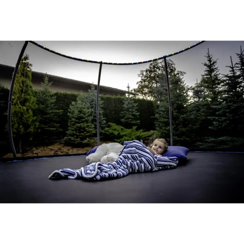 Батут THUNDER INSIDE ULTRA з внутрішньою сіткою 6 футів 185 см чорно-блакитний