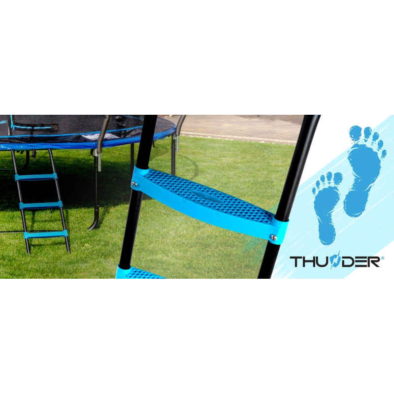 Батут THUNDER INSIDE ULTRA з внутрішньою сіткою 6 футів 185 см чорно-блакитний