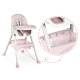 Стільчик для годування зі столиком Ricokids Milo 79 х 62 х 94 см - рожево-білий
