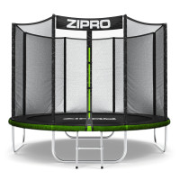 Батут ZIPRO Jump Pro, 252 см, оцинкованная сталь, чёрно-зелёный