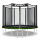 Батут Zipro Jump Pro з зовнішньою сіткою 8 футів 252 см чорно-зелений