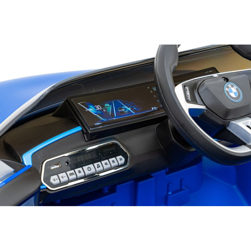 Дитяча акумуляторна машинка BMW i4 Синя
