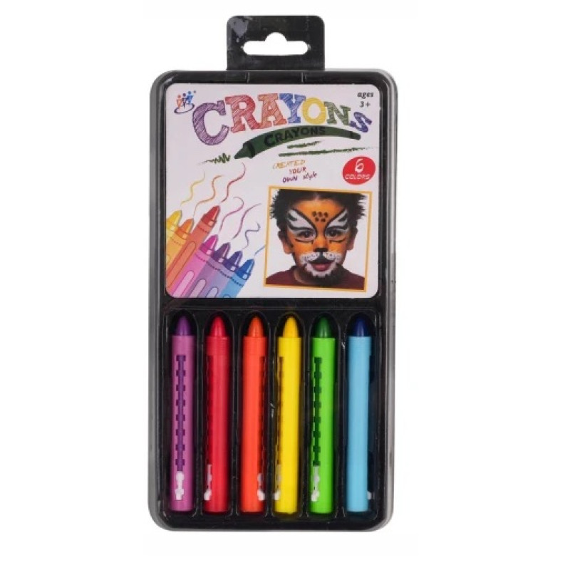 Дитячий набір для малювання олівцями для обличчя 6 кольорів Ramiz ZDZ.216-4A