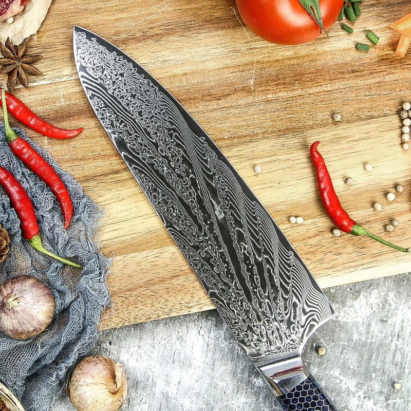 Професійний ніж шеф кухаря 20,5 см із дамаської сталі GRILLI 777141 Код: 012314