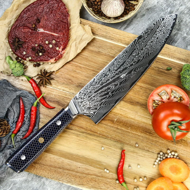 Професійний ніж шеф кухаря 20,5 см із дамаської сталі GRILLI 777141 Код: 012314