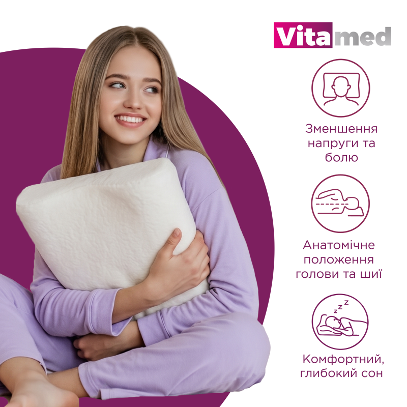 Ортопедична подушка для шиї Vitamed VISCO BA 609 Розмір 1 (BA 609-2764)