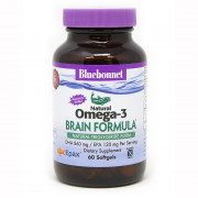 Омега-3 Формула для Мозга, Bluebonnet Nutrition, Omega-3 Brain Formula, 60 желатиновых капсул