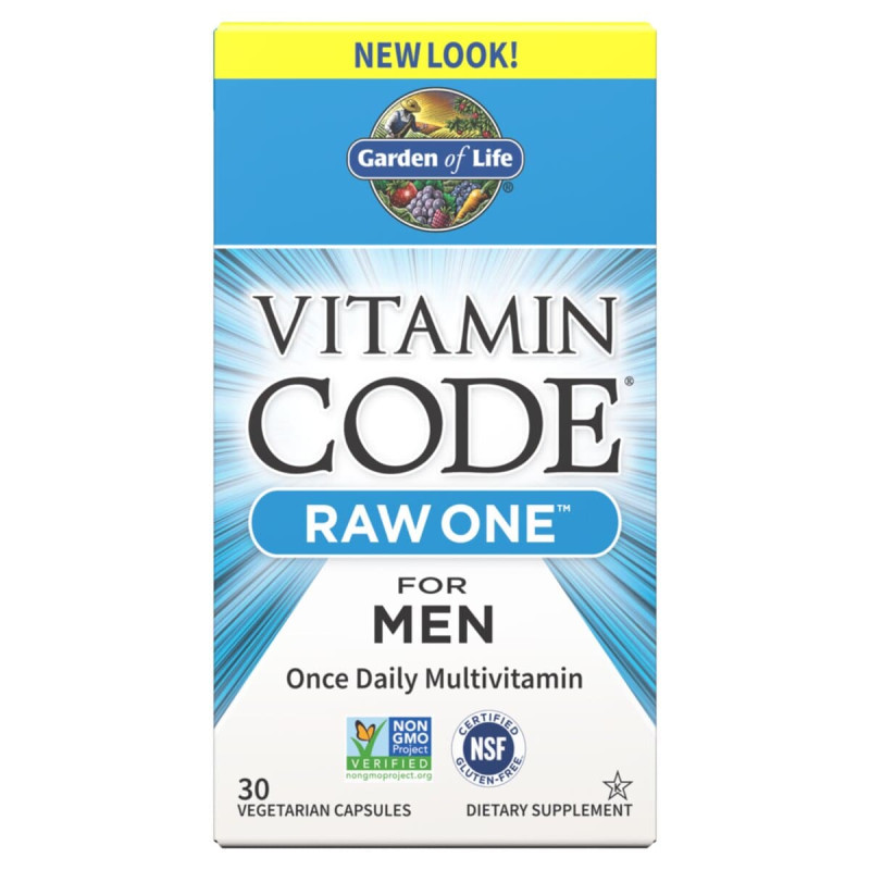 Сирі Мультівітаміни для Чоловіків, Raw One for Men, Vitamin Code, Garden of Life, 30 вегетаріанських капсул
