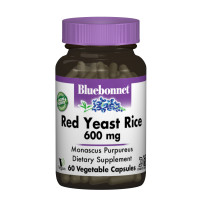 Красный дрожжевой рис 600 мг, Bluebonnet Nutrition, 60 гелевых капсул