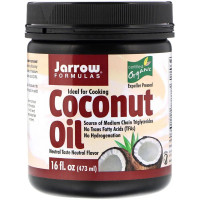 Органическое Кокосовое Масло, Без запаха, Organic Coconut Oil, Expeller Pressed, Jarrow Formulas, 473 грамма