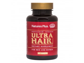 Комплекс для Роста Оздоровлення Волос для Чоловіків та Жінок, Ultra Hair Sustained Release, Natures Plus, 60 таблеток