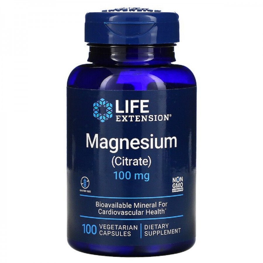 Цитрат Магнію, Magnesium (Citrate), Life Extension, 100 мг, 100 капсул