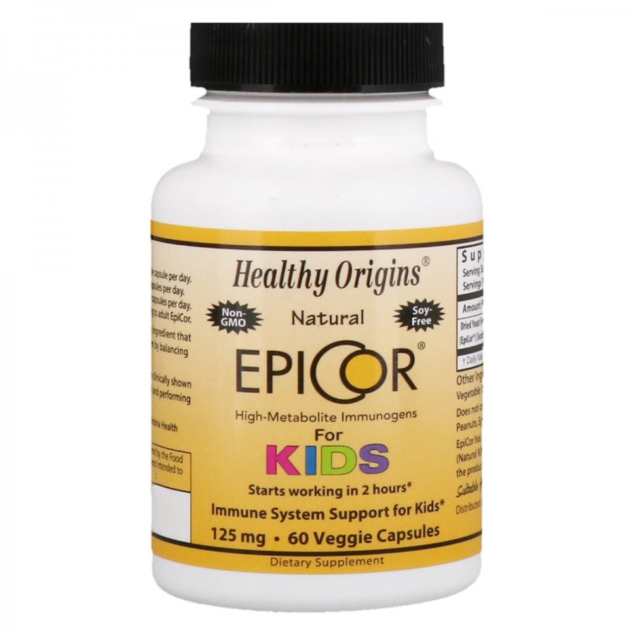 Природний Захист Імунітету для Дітей 125мг, EpiCor, Healthy Origins, 60 гелевих капсул